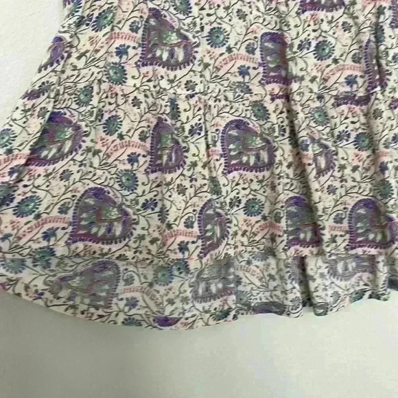 Lucky Brand NWTLavender Paisley Printed Tiered V Neck Peasant Top Blouse Sz S - Picture 6 of 8